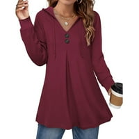 Košulje za žene Jesenji duhovinski dugim džepovima dugih rukava bluza s dugim rukavima