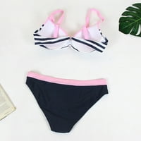 Roliyen kupaći kostim za žene Splice Sling V-izrez cvjetni print podstavljeni push-up grudnjak bikini