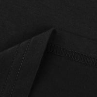 Zunfeo vrhovi za žene odobrenje - novi dolazak tiskani blosue kratki rukav Crewneck T majice crna l