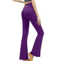 Bootcut yoga hlače za žene visoki struk vježbati bootleg hlače od maslačke rastezljive radne pantalone za žene ženske odjeće