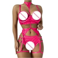 Cotonie Women Sexy Solid Boja Bralette Panty Stherppy Cracy Vech donje rublje