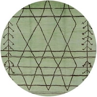 Ahgly Company u zatvorenom krugu u sredini stoljeća Moderna zelena orijentalnih prostirki, 6 'krug