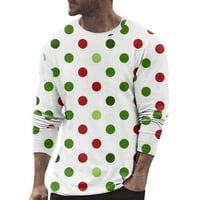 Muška povremena ličnosti modni božićni print majica s dugim rukavima