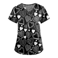 Clearance ženske bluze Dressy kratki rukav grafički otisci Bluza Radna odjeća Žene Bluzes V-izrez moda,
