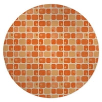 Zaobljeni pravokutnici narančasti tepih na naranče od strane Kavka dizajna