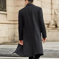 Jesen jesen zimski duks duksevi za kišni jakne za muškarce britanskog stila pune boje duga modne modne tople vunene na vrhu crne m