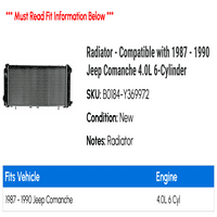 Radijator - kompatibilan sa - Jeep Comanche 4.0l 6-cilindar 1989