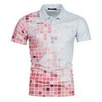 Nova muška 3D štamparija Polo majica rever kratkih rukava Top žene Pink Pink XL