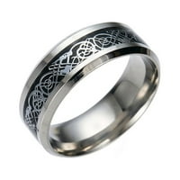 Prstenovi za žene Zmaj nehrđajući sa srebrnim čeličnim prstenom Zlatni zmaj Titanijum čelični prstenovi prstenovi u nakitu