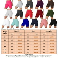 Avamo ženske vježbe Fitness Hortke Hotgings Solid Color Ljetne kratke hlače Elastične strugove povremene