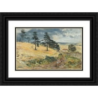 William McTaggart Black Ornate Wood Framed Double Matted Museum Art Print Naslijed - Cornfield na Cowden