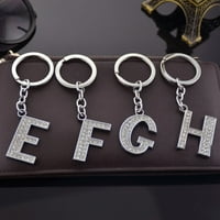 Besufy Keychain Bling abeceda Privjesak za privjesak za početno slovo Unirajte lanac ključa