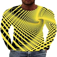 Colisha Muška majica 3D digitalni tisak vrhovi posade Crke T majice Ležerne prilike dugih rukava Basic