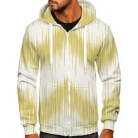 Muški džemper džepni modni grafički grafički jakne casual jesen zima dugih rukava s kapuljačom kapuljača