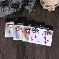 Zastrašujuće krvave naljepnice za lice za oči Halloween kostim Party isporučuje crtane naljepnice za lice Noć vještica