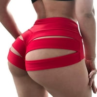Sherrylily Women izrezane joge kratke hlače Scrich plijen hlače High struk teretana Workout Active Butt