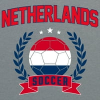 Holandija Soccer Laurel - Sportska atletika majica - Veliki - Sport Siva