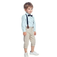 Little Baby Boy Outfits Todler Boys Dugi rukav Striped otisci majice TOWS Hlače Dječji dječji dječji