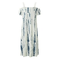Aaiaymet Plus size Ljetne haljine Ženske modne Ležerne prilike za ispis Čipka V V izrez Modni tisak