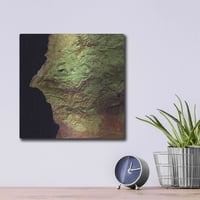 Luxe Metal Art 'Earth Art: Zemlja Selfie,' Metalna zida Art, 12 x12