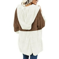 Jakne za žensku odjeću sezonski modni ženski prevelirani otvoreni prednji kapuljač kaputičarski džepovi kardigan kaput kh l s-6xl