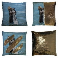 Divlja mlada kalifornijska morska reverzibilna sirena jastuk za merminainu kućni dekor Sixin jastuk veličine