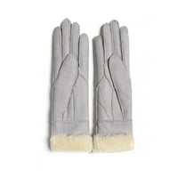 Ženske zimske kožne rukavice kožne rukavice mittens vunene manžete toplim debelim krznom Sherpa obložena