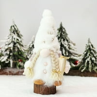 Jiaroswwei božićna lutka dugačka beard plišana lutka koja se blistala lutka sa svijetlim božićnim ukrasom