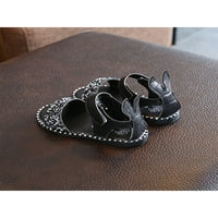 Gomelly Kids ravne sandale Haljina kaiševe sandale na plaži Princeze cipele Udobne zabave za vjenčanje crna 1Y