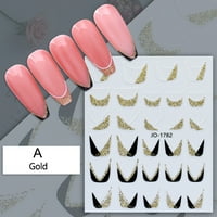 Dianhelloya Glitter naljepnice za nokte Izvrsne naljepnice u obliku slova V Ljepila folija ukrašene
