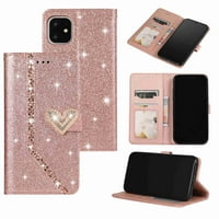 Luksuzni bling flip filio kickstand PU kožne dijamantske karte za dijamantne kartice, za iPhone Pro