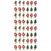 Frcolor Božićni fotoaparat Mini klip Opespins Drveni papir Clips Pupljenici Čarape za male Pin Peg Pegs