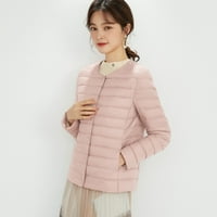 ManXivoo puffer jakna Ženska ženska pakiranja ultra lagana težina kratka jakna ženske kapute ružičaste