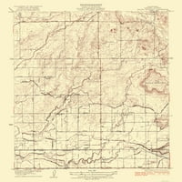 Mapa Topo - MT Round California Quad - USGS - 23. 28. - sjajni saten papir
