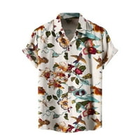 Polo majice za muške havajske ptice i cvijeće košulje s kratkim rukavima isključite ovratnik
