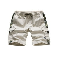 Muški dno ravno noge plaže kratke hlače sa džepovima Ljetne kratke hlače muškarci Havajska odjeća za