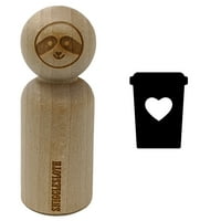 Kafa karaf sa srčanim gumenim pečatom za čipki za izradu žigosanja - mali