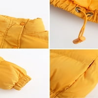 Beiwei Žene Ležerne prilike dugih rukava od pune boje Visoko ovratnik kaput rever izrez sport zadebljana jakna žuta xl