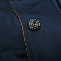 PATCHWORK Zip zatvarač tople jakne za muškarce duga plišana teška runa Hood Jacke vjetrootporna za zaštitu