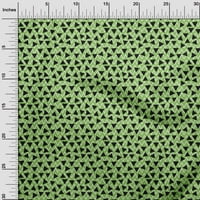 Onuone pamučno kamebric Zelena tkanina Geometrijski trokut sa chevron haljinom materijala materijala