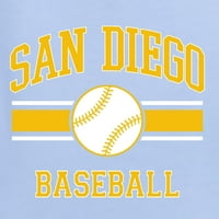 Divlji Bobby Grad San Diego Baseball Fantasy Fan Sports Muška majica, svijetloplava, mala