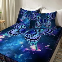 Plava lim za posteljinu leptira sa jastukom visokokvalitetni kućni tekstil Modni ugrađeni list, kraljica