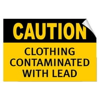 Prometni znakovi - Oprez - Odjeća kontaminirana sa olovnim opasnim aluminijskim znakom ulice Vrijeme odobreno 0. Debljina