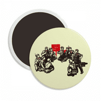 Kina Red Obrazovanje Propaganda Objasnite okrugli cerac frižider magnet zadržava ukrašavanje