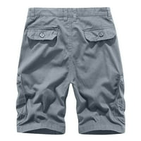 Strunđati muške ljetne casual ravne ploče tanke sportove ravne pamučne čvrste boje pola hlače u potpunosti