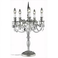 Rasvjeta - rasvjeta od Pecaso 7825TL18PW-EC Reynard Heirloom GrandCt Crystal Stolna svjetiljka, Pewter