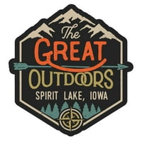 Spirit Lake Iowa The Great na otvorenom dizajn naljepnica vinilne naljepnice