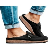 RotoSW Womens Papuče ravne cipele Sandale Comfort Cipele Retro Suede Buckle koža Kožna Wam1