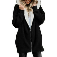 Ženski zimski kaputi topli, ženski ležerni kaputi duge rukave s dugim rukavima CARDIGAN ZIPPER dukseri za blubu za bluzu kapuljače Chaquetes de Invierno para mujer