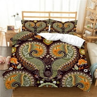 Vintage Bedclothes Bohemia Style Slikanje Duvet Poklopac postavljen visokokvalitetni Poliester kućni tekstil, kraljica